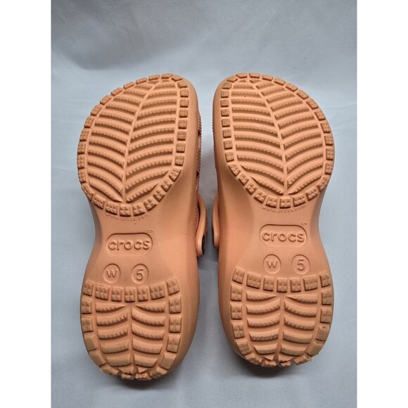 Crocs Women’s Classic Platform Clogs Papaya Color Size 5 - Picture 6 of 7